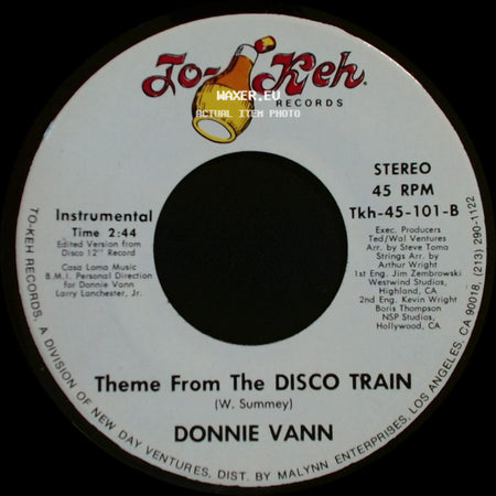 Donnie Vann - Disco Train / Theme From The Disco Train side B