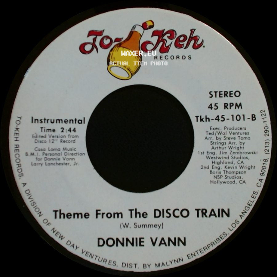 Donnie Vann - Disco Train / Theme From The Disco Train side B