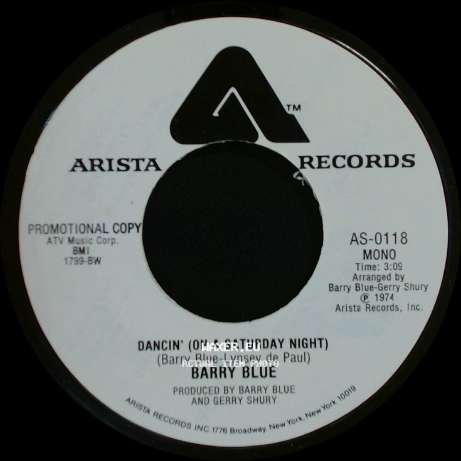Barry Blue - Dancin' (On A Saturday Night) / Dancin' (On A Saturday Night) side A