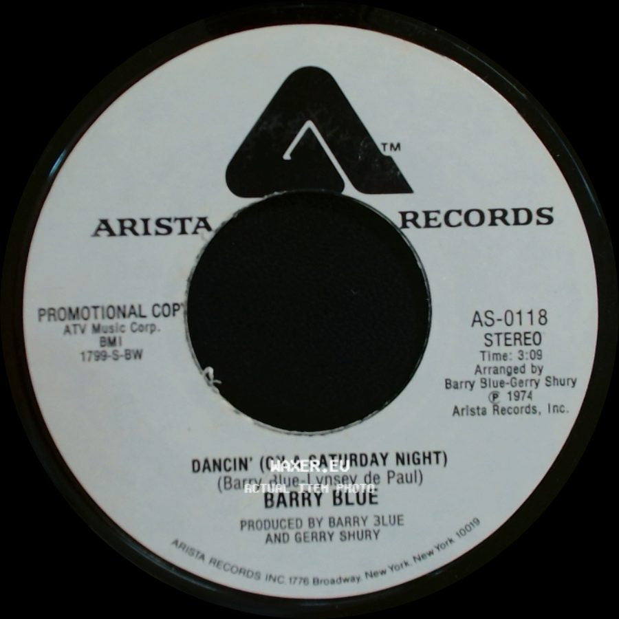 Barry Blue - Dancin' (On A Saturday Night) / Dancin' (On A Saturday Night) side B