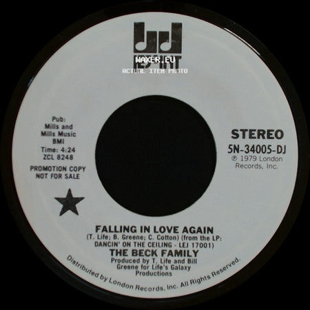 The Beck Family - Falling In Love Again / Falling In Love Again side A