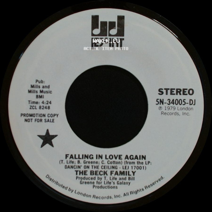 The Beck Family - Falling In Love Again / Falling In Love Again side A