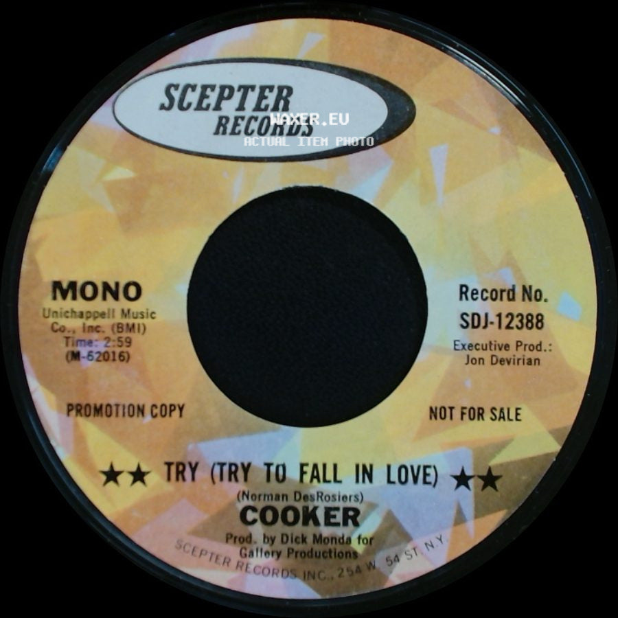 Cooker - Try (Try To Fall In Love) / Try (Try To Fall In Love) side A