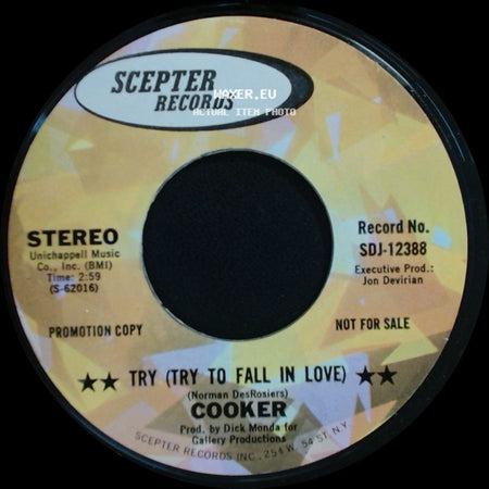 Cooker - Try (Try To Fall In Love) / Try (Try To Fall In Love) side B