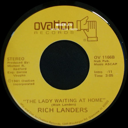 Rich Landers - The Lady Waiting At Home / Friday Night Feelin' side A