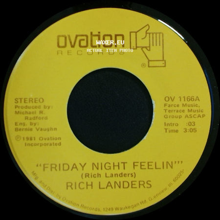 Rich Landers - The Lady Waiting At Home / Friday Night Feelin' side B