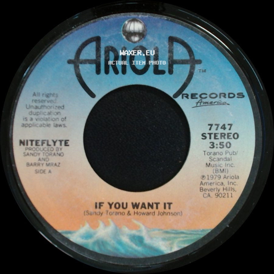 Niteflyte - If You Want It / I Wonder (If I'm Falling In Love Again) side A