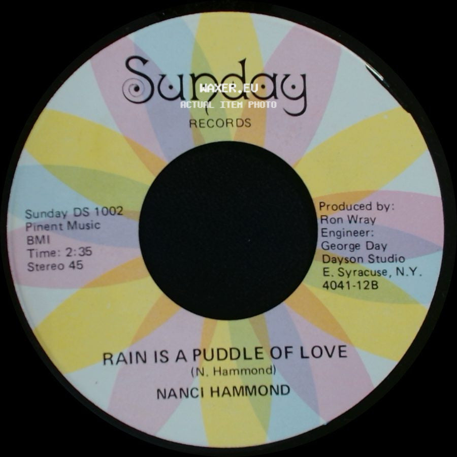Nanci Hammond - You Were Made Just For Me / Rain Is A Puddle Of Love side B