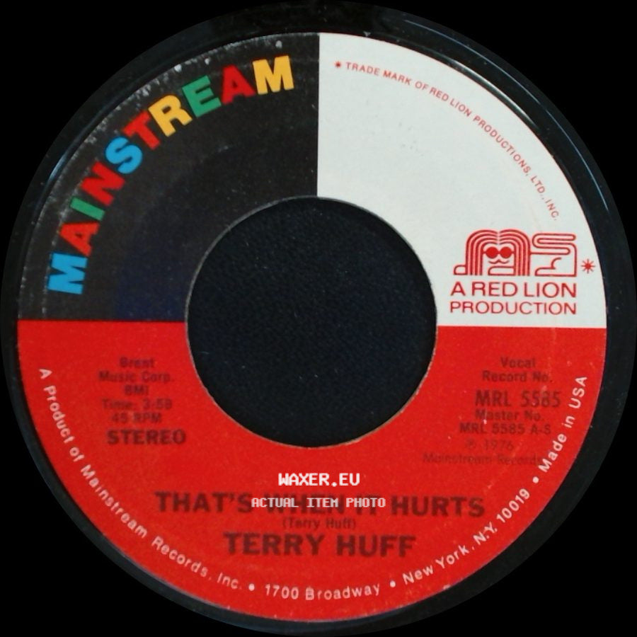 Terry Huff - Just Not Enough Love / That's When It Hurts side B