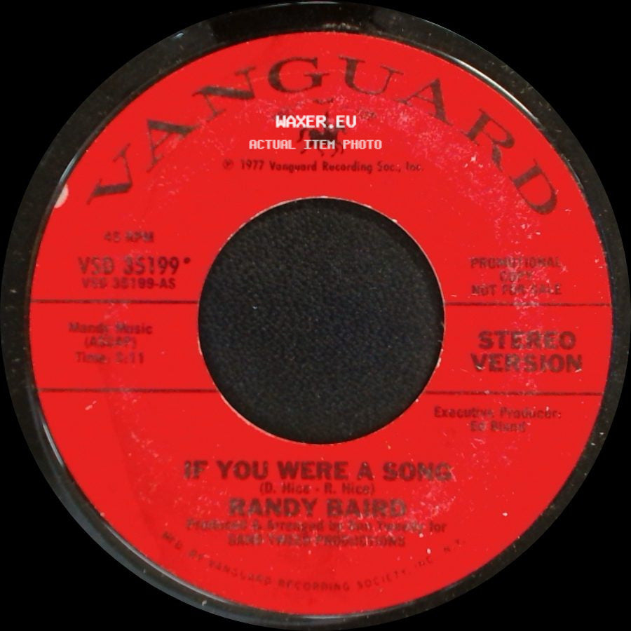 Randy Baird / Randy Barrd - If You Were A Song / If You Were A Song side A
