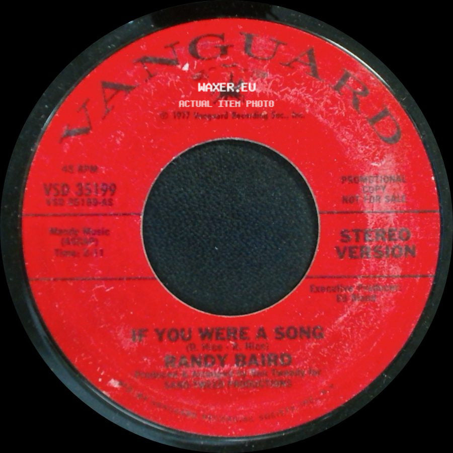 Randy Baird / Randy Barrd - If You Were A Song / If You Were A Song side B