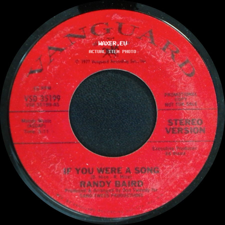 Randy Baird / Randy Barlow - If You Were A Song / If You Were A Song side A