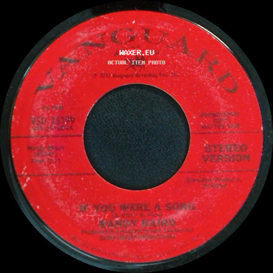 Randy Baird / Randy Barlow - If You Were A Song / If You Were A Song side B