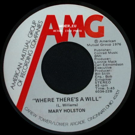 Mary Holston - Where There's A Will / "I'm Satisfied" side A
