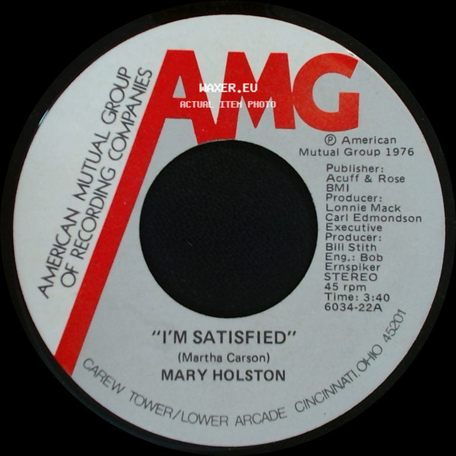 Mary Holston - Where There's A Will / "I'm Satisfied" side B