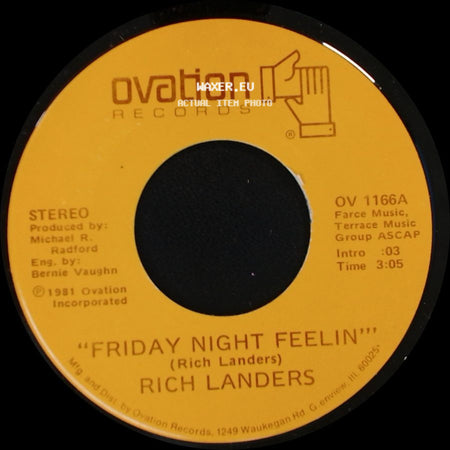 Rich Landers - Friday Night Feelin' / The Lady Waiting At Home side A