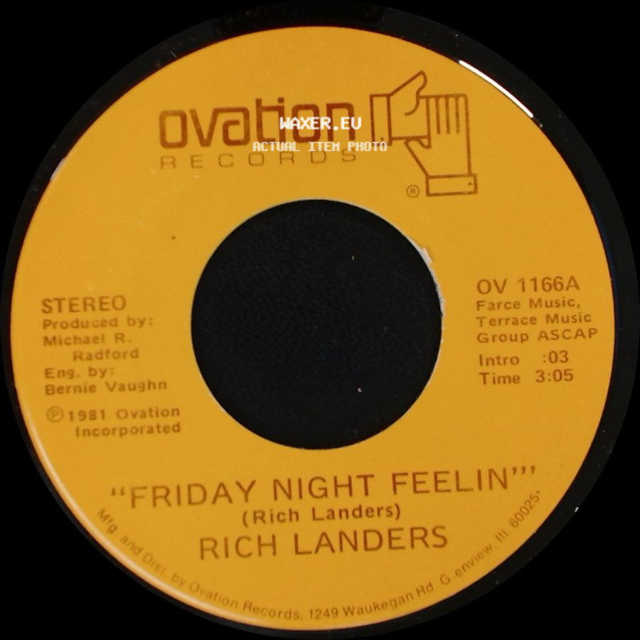 Rich Landers - Friday Night Feelin' / The Lady Waiting At Home side A