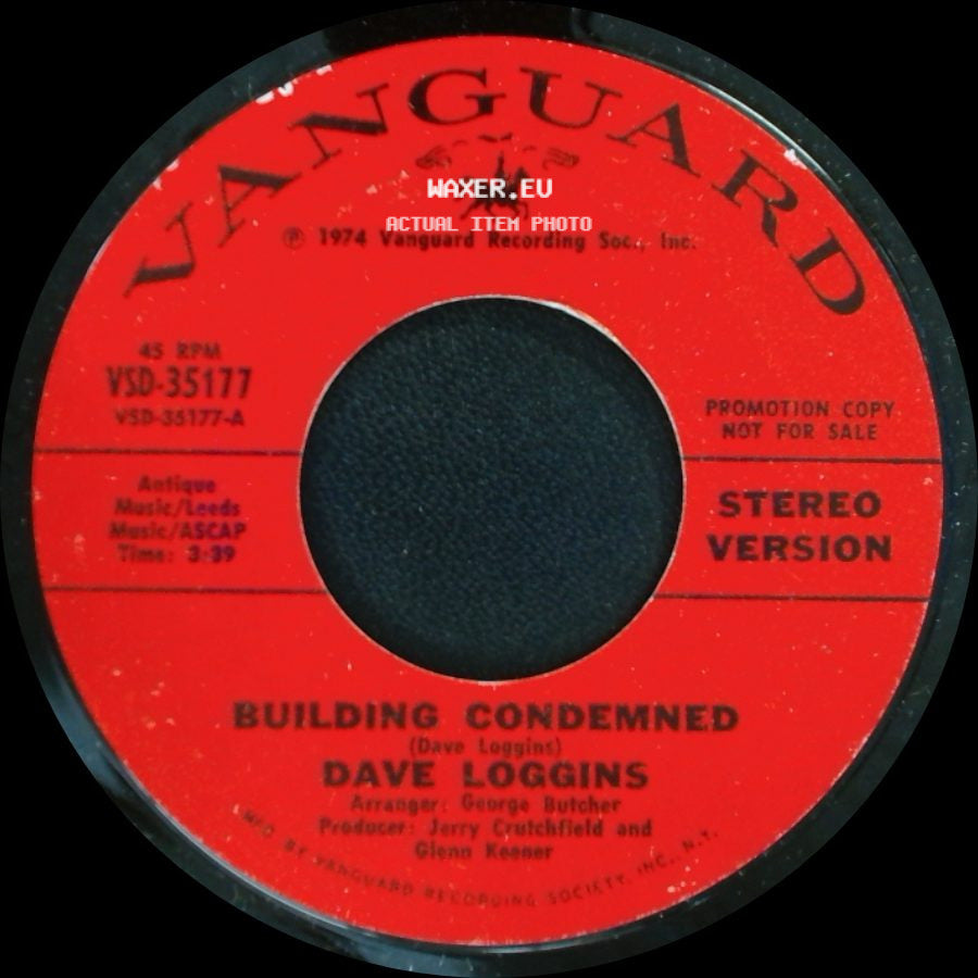 Dave Loggins - Building Condemned / Building Condemned side A