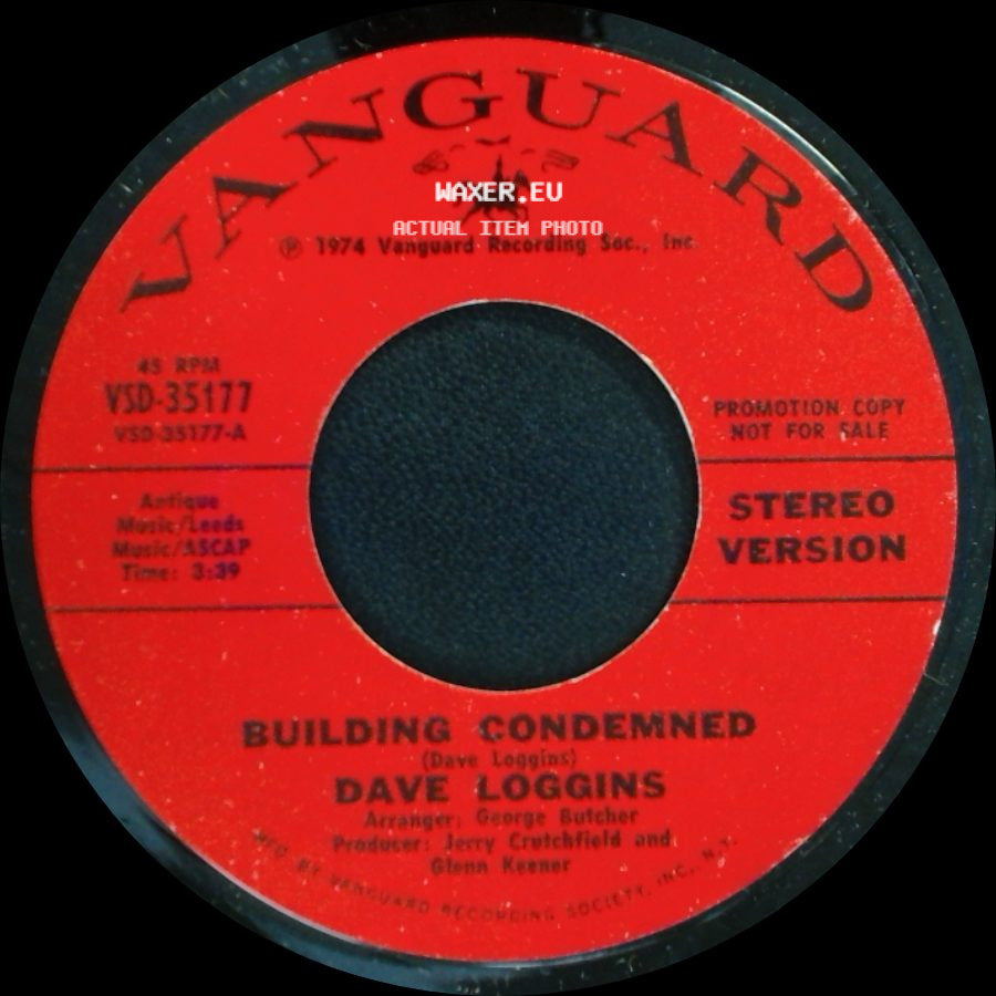 Dave Loggins - Building Condemned / Building Condemned side A