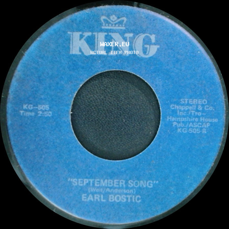 Earl Bostig / Earl Bostic - Harlem Nocturne / September Song side B