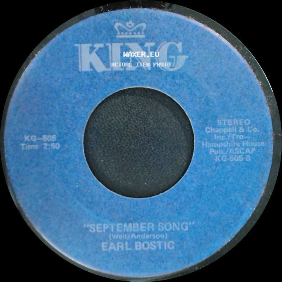 Earl Bostic - September Song / Harlem Nocturne side A