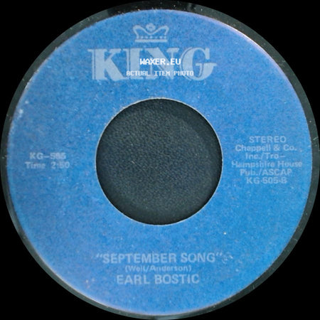 Earl Bostic - September Song / Harlem Nocturne side A