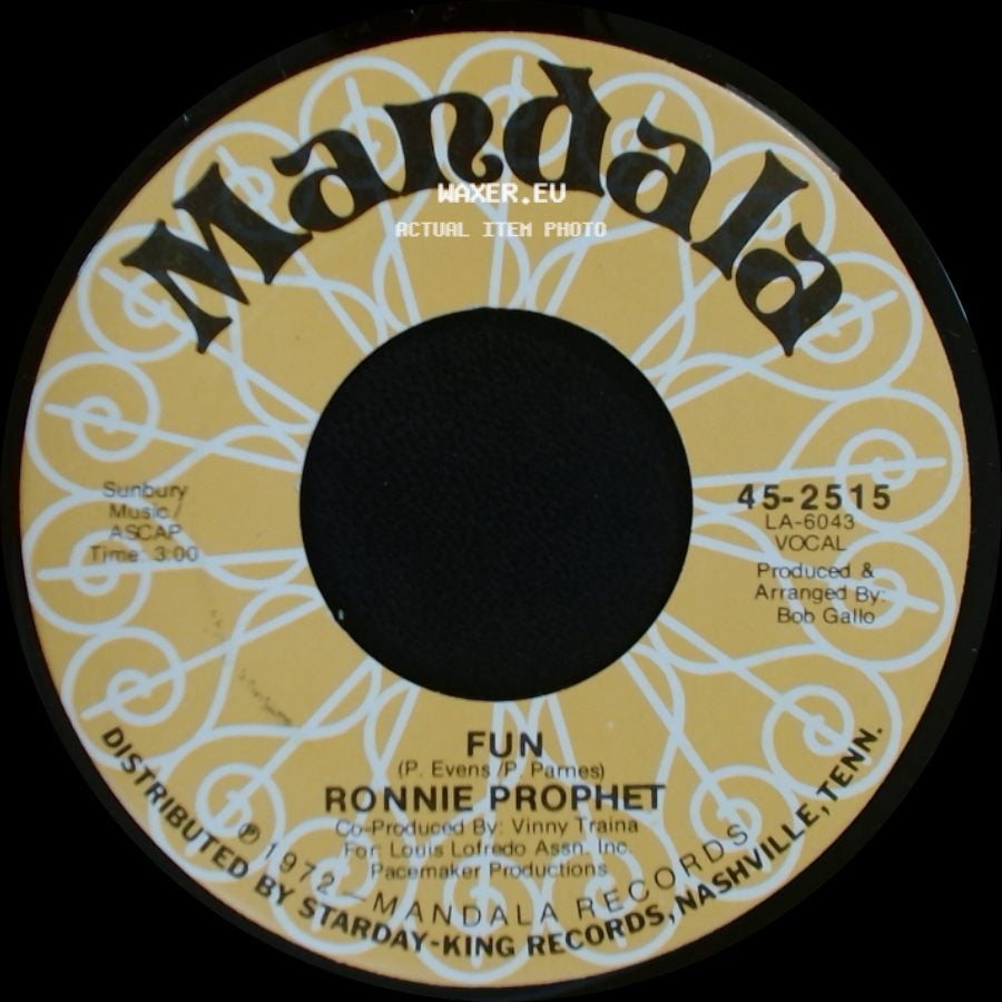 Ronnie Prophet - Fun / San Diego side A
