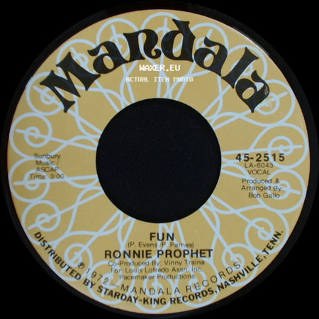 Ronnie Prophet - Fun / San Diego side A