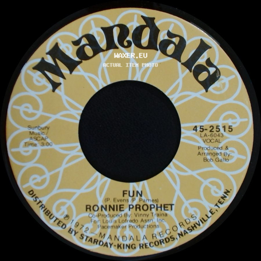 Ronnie Prophet - Fun / San Diego side A