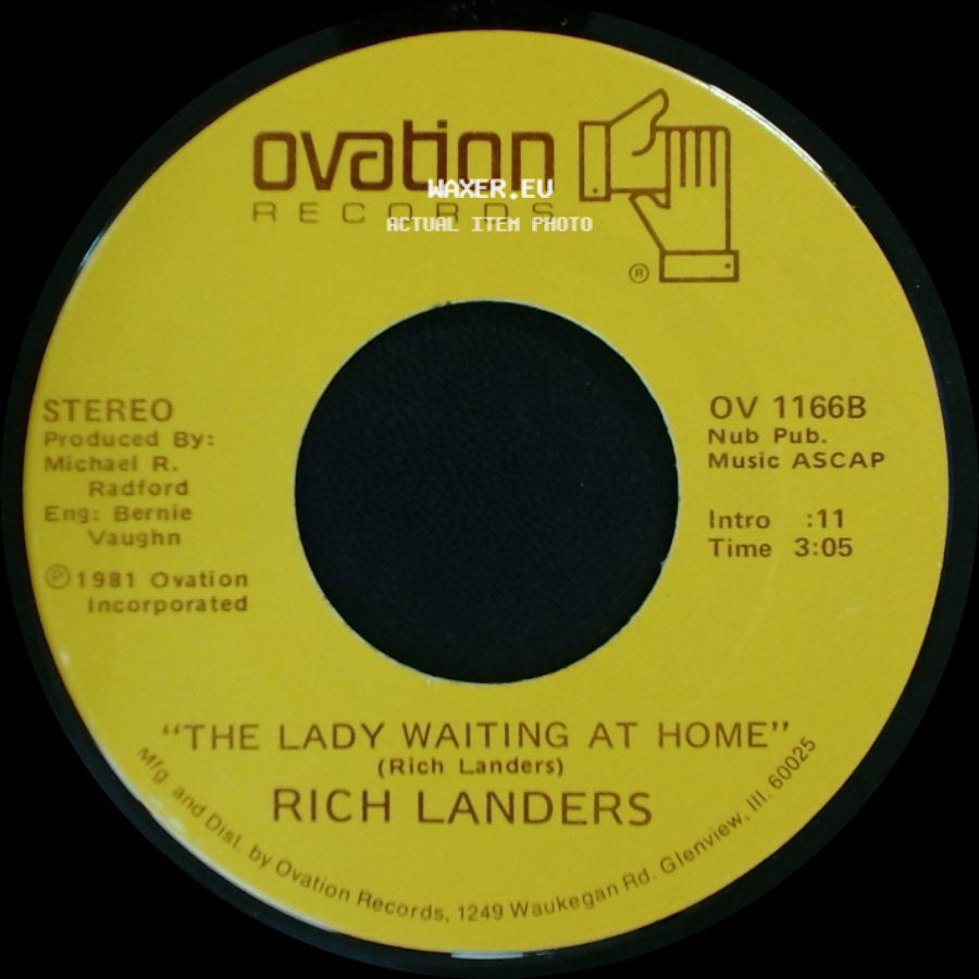Rich Landers - The Lady Waiting At Home / Friday Night Feelin' side A