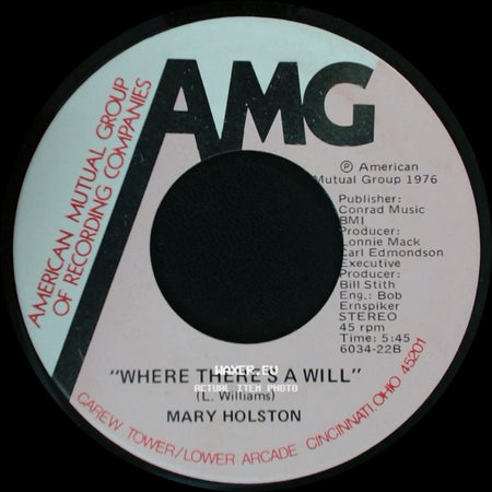 Mary Holston - Where There's A Will / I'm Satisfied side A