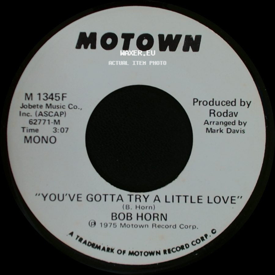 Bob Horn - You've Gotta Try A Little Love / You've Gotta Try A Little Love side A