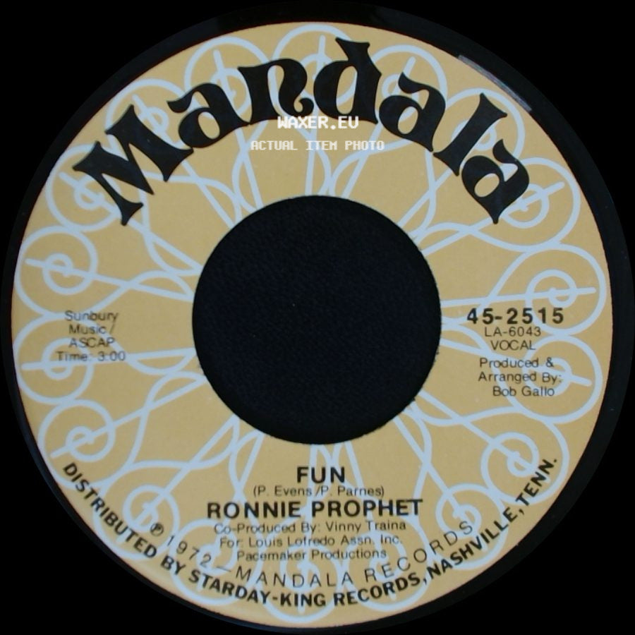 Ronnie Prophet - Fun / San Diego side A