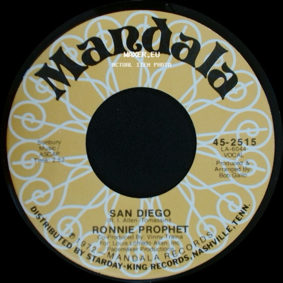 Ronnie Prophet - San Diego / Fun side A
