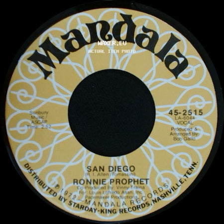 Ronnie Prophet - San Diego / Fun side A