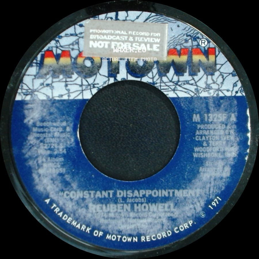 Reuben Howell - I Believe (When I Fall In Love It Will Be Forever) / Constant Disappointment side B