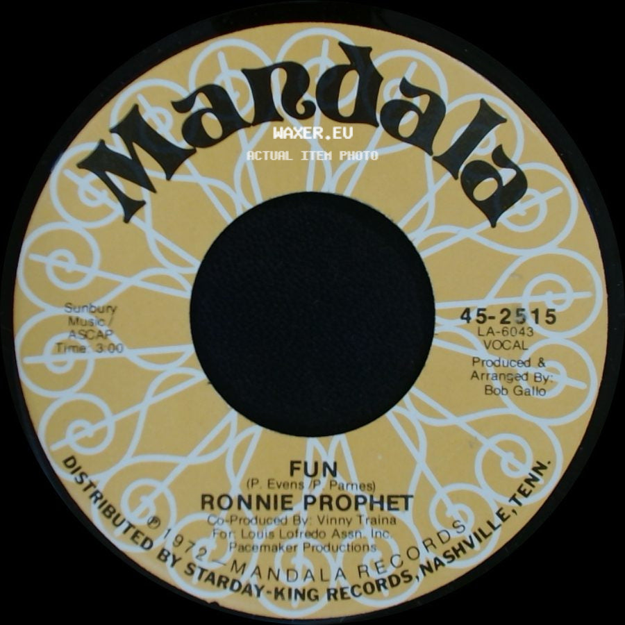 Ronnie Prophet - Fun / San Diego side A