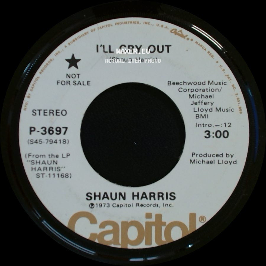 Shaun Harris - I'll Cry Out / I'll Cry Out side B
