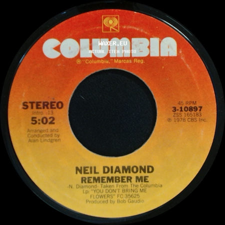 Neil Diamond - Remember Me / Forever In Blue Jeans side A