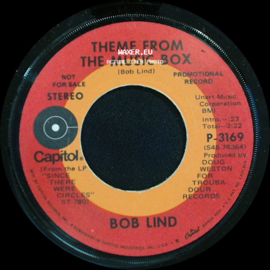 Bob Lind - She Can Get Along / Theme From The Music Box side B