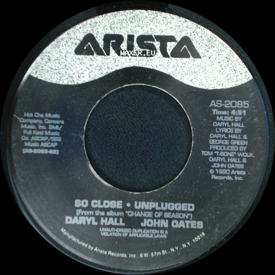 Daryl Hall John Oates - So Close Unplugged / So Close side A