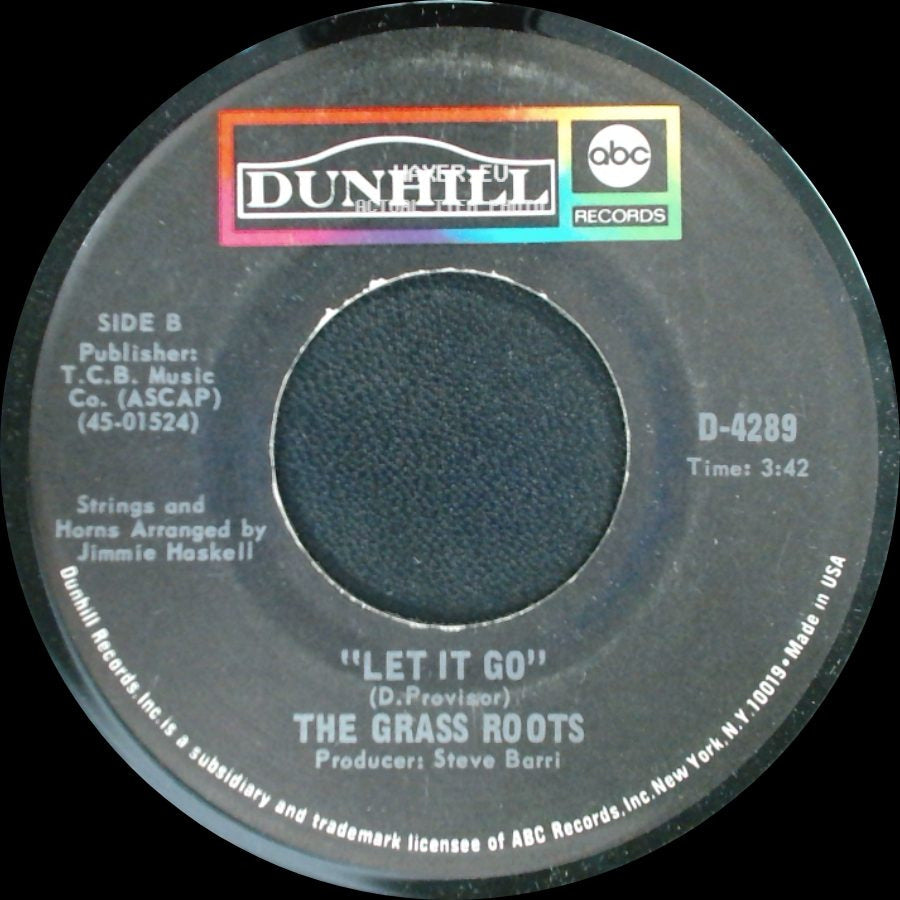 The Grass Roots - Two Divided By Love / Let It Go side B