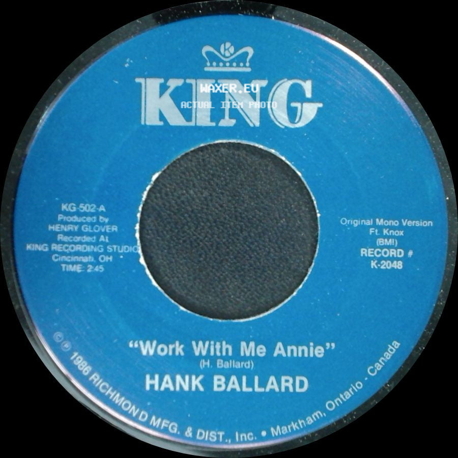 Hank Ballard - Work With Me Annie / Annie Had A Baby side A