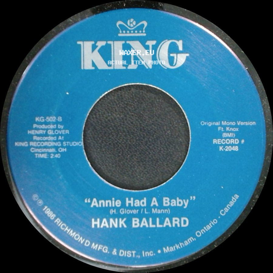 Hank Ballard - Work With Me Annie / Annie Had A Baby side B