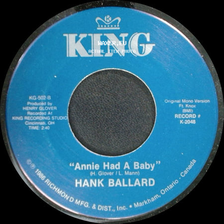 Hank Ballard - Work With Me Annie / Annie Had A Baby side B