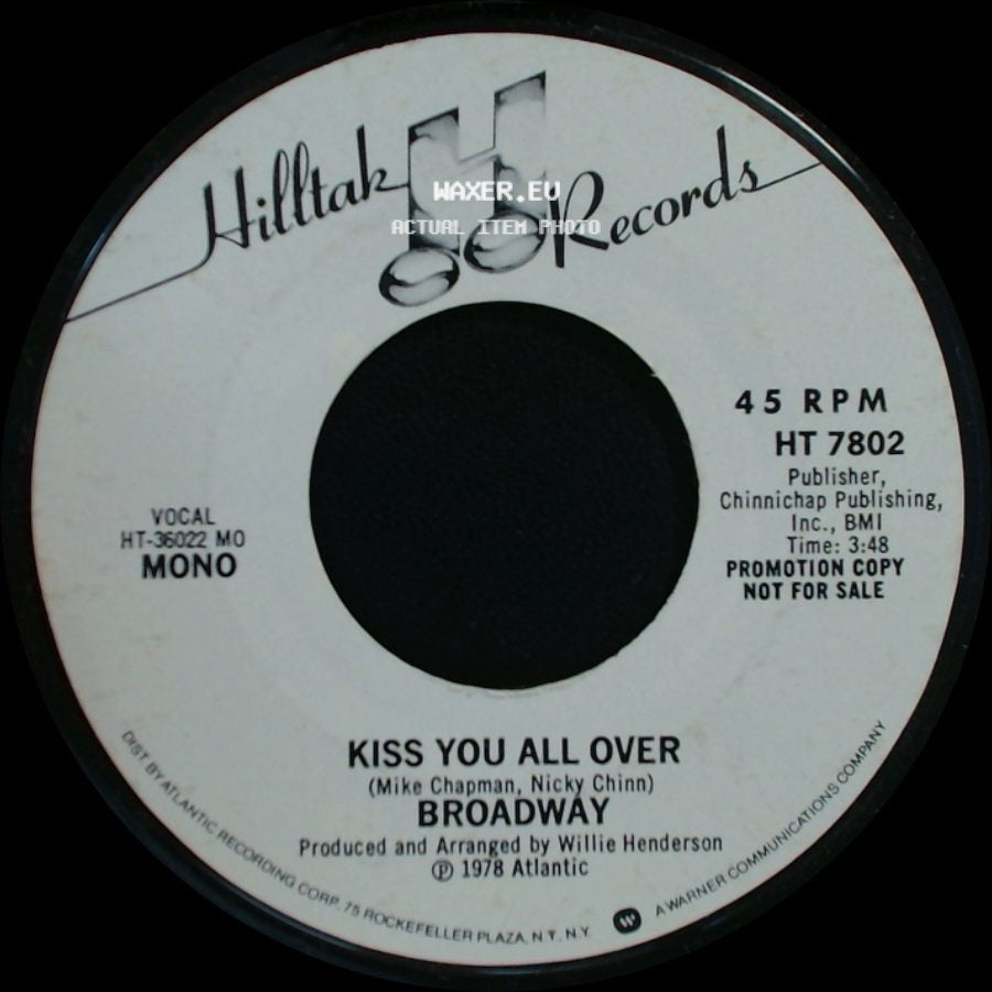 Broadway - Kiss You All Over / Kiss You All Over side B