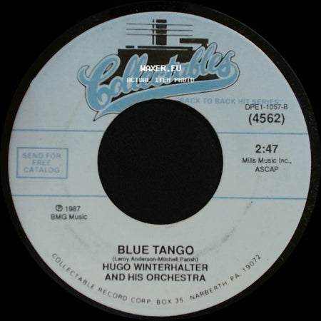 Hugo Winterhalter And His Orchestra - Blue Tango / Canadian Sunset side A