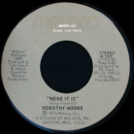 Dorothy Moore - Here It Is / "Misty Blue" side A