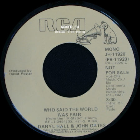 Daryl Hall & John Oates - Who Said The World Was Fair / Who Said The World Was Fair side A