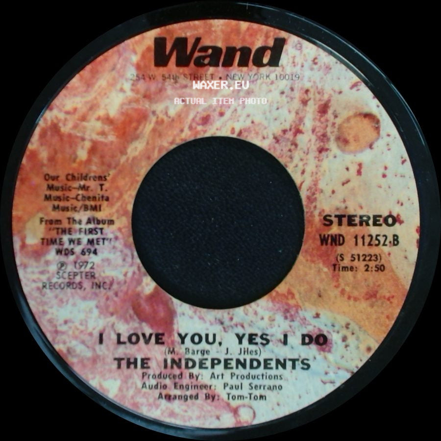 The Independents - I Love You, Yes I Do / Leaving Me side A